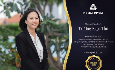 Rivera Invest tuyên dương CBNV hoàn thành tốt nhiệm vụ tháng 03/2022